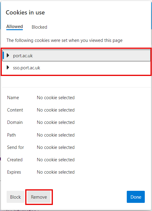 Highlight each entry and click remove