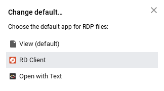 Choose RD CLient