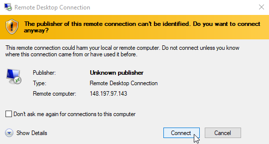 Connect to the computer
