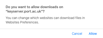 Allow downloads