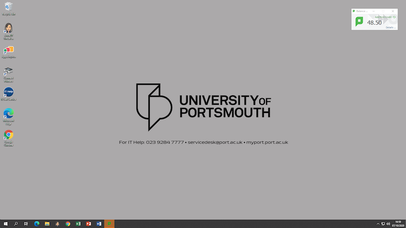 The computer will log in