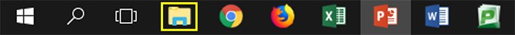 File explorer in the taskbar highlighted