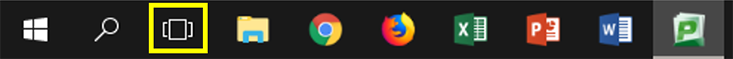 Task view in taskbar highlighted