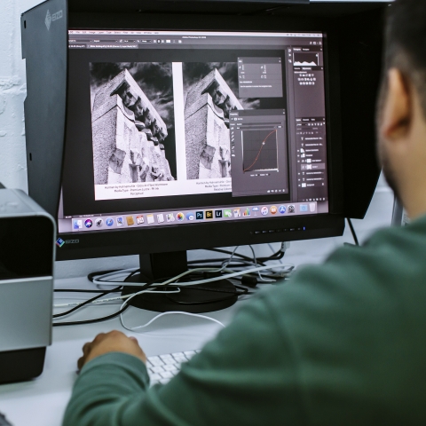 Student editing image